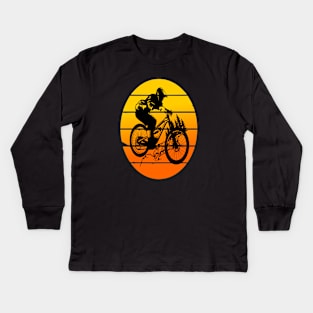 carrera de ciclismo cyclocross Kids Long Sleeve T-Shirt